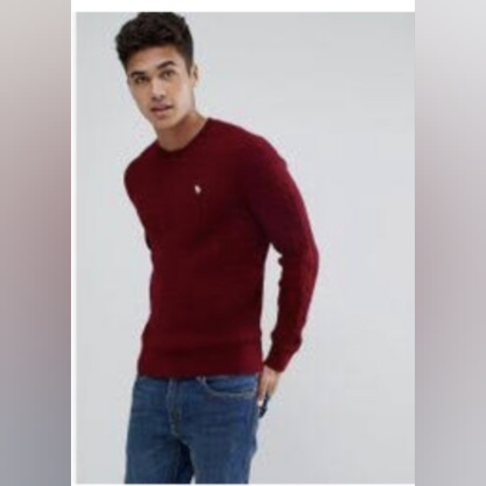 Abercrombie & Fitch Size S Burgundy Sweater Wool Blend